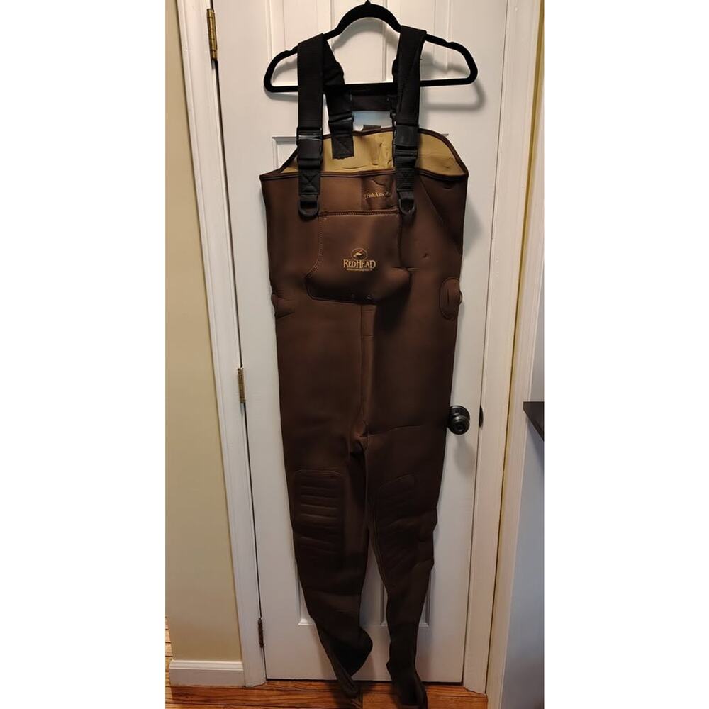RedHead Brown Neoprene Hip Waders Overalls Worn once Size L